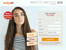 Tablet Screenshot of clickandflirt.com